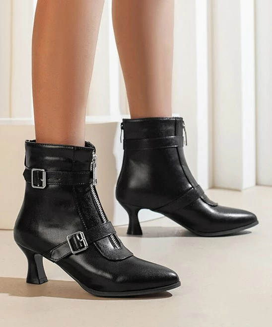 Top 10 ๐ BUTITI Black Double Buckle-Accent Bootie - ๐ฉ Women ๐ 1 Top 10 ๐ BUTITI Black Double Buckle-Accent Bootie - ๐ฉ Women ๐