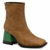 Best reviews of 🎉 BUTITI Brown & Green Contrast-Heel Bootie - 👩 Women 🤩