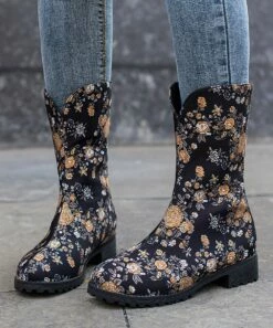 Best Sale ๐งจ BUTITI Black & Soft Orange Floral Back-Zip Boot - ๐ฉ Women ๐ฅ 5 Best Sale ๐งจ BUTITI Black & Soft Orange Floral Back-Zip Boot - ๐ฉ Women ๐ฅ -BUTITI Shop zu108340628 alt 5 tm1661188507