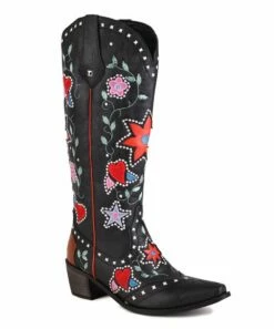 Wholesale 👏 BUTITI Black Star Heart Cowboy Boot - 👩 Women 😍 9 Wholesale 👏 BUTITI Black Star Heart Cowboy Boot - 👩 Women 😍 -BUTITI Shop zu108462589 alt 4 tm1661718872