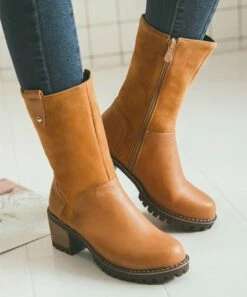 Best Sale ๐ BUTITI Tan Chunky-Heel Boot - ๐ฉ Women ๐