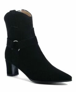 Outlet ๐งจ BUTITI Black Metallic-Accent Pointed-Toe Ankle Boot - ๐ฉ Women ๐