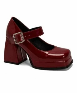 Best reviews of 👏 BUTITI Wine Buckle-Strap Block-Heel Pump - 👩 Women 🌟