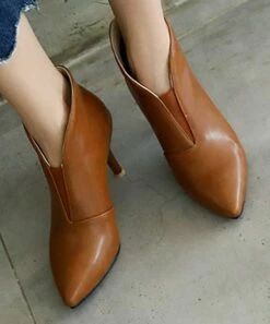 Discount 🔥 BUTITI Brown Faux Fur-Lined Slip-On Bootie - 👩 Women 👏 -BUTITI Shop zu108473804 alt 3 tm1661778723