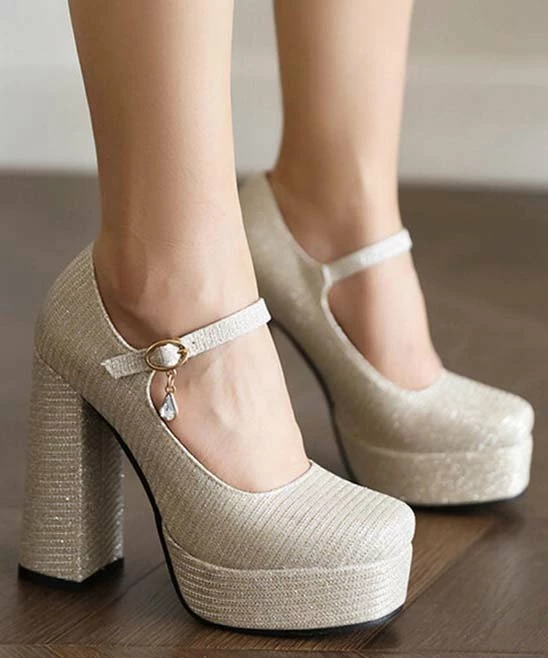 New ๐คฉ BUTITI Beige Ankle-Strap Block-Heel Pump - ๐ฉ Women โ๏ธ 2 New ๐คฉ BUTITI Beige Ankle-Strap Block-Heel Pump - ๐ฉ Women โ๏ธ - Image 2