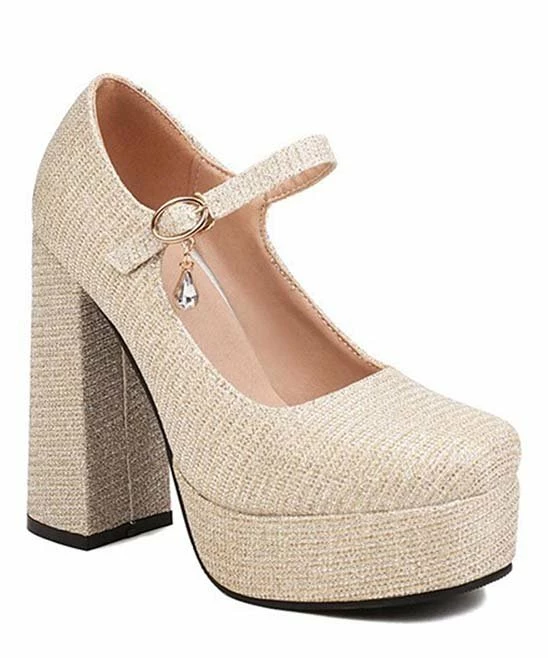 New ๐คฉ BUTITI Beige Ankle-Strap Block-Heel Pump - ๐ฉ Women โ๏ธ 1 New ๐คฉ BUTITI Beige Ankle-Strap Block-Heel Pump - ๐ฉ Women โ๏ธ