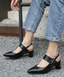 Top 10 โจ BUTITI Black Buckle-Strap Slingback Pump - ๐ฉ Women ๐ฅฐ