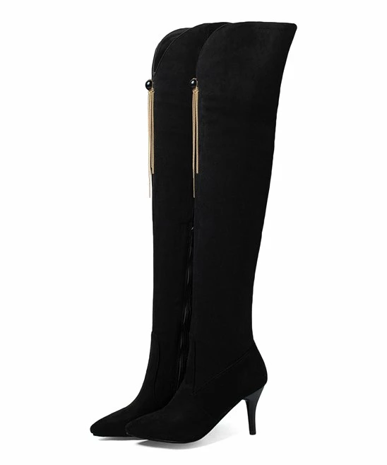 Best reviews of π BUTITI Black Tassel Over-the-Knee π₯Ύ Boots - π© Women β 2 Best reviews of π BUTITI Black Tassel Over-the-Knee π₯Ύ Boots - π© Women β - Image 2