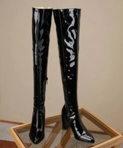 Top 10 💯 BUTITI Black Square-Heel Over-the-Knee 🥾 Boots - 👩 Women 🎉