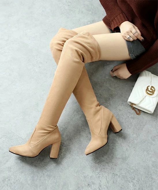 Best deal ๐ BUTITI Apricot Pointed-Toe Over-the-Knee Boot - ๐ฉ Women ๐งจ 1 Best deal ๐ BUTITI Apricot Pointed-Toe Over-the-Knee Boot - ๐ฉ Women ๐งจ