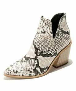 Cheap 🔥 BUTITI Light Gray Snake-Print Side Slit Ankle Boot - 👩 Women 🌟 -BUTITI Shop zu109107729 alt 3 tm1663784028