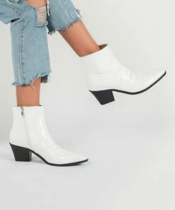 Promo 🛒 BUTITI White Ankle Boot - 👩 Women 😀