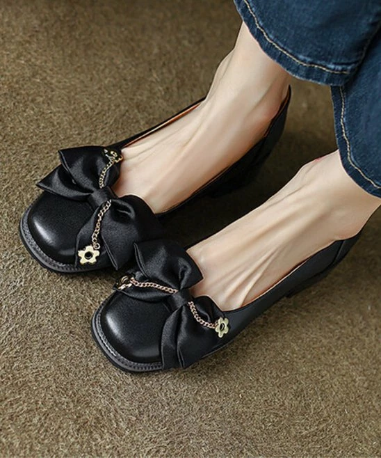 Discount ๐ BUTITI Black Bow-Accent Flat - ๐ฉ Women ๐ 4 Discount ๐ BUTITI Black Bow-Accent Flat - ๐ฉ Women ๐ - Image 4