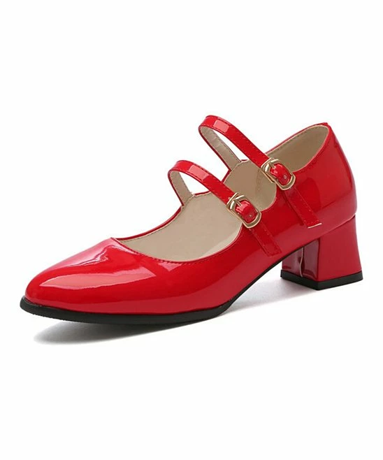 Outlet ๐ BUTITI Red Patent Double-Strap Mary Jane ๐ Shoe - ๐ฉ Women ๐ 2 Outlet ๐ BUTITI Red Patent Double-Strap Mary Jane ๐ Shoe - ๐ฉ Women ๐ - Image 2