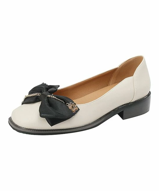 Brand new ✨ BUTITI Beige & Black Bow-Accent Ballet Flat - 👩 Women ✔️ 2 Brand new ✨ BUTITI Beige & Black Bow-Accent Ballet Flat - 👩 Women ✔️ - Image 2