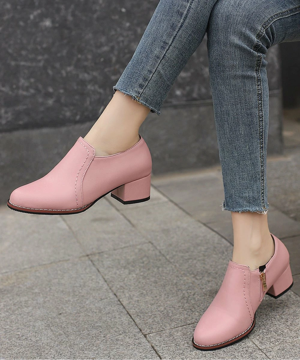Top 10 👍 BUTITI Pink Zip Loafer - 👩 Women ✨ 3 Top 10 👍 BUTITI Pink Zip Loafer - 👩 Women ✨ - Image 3