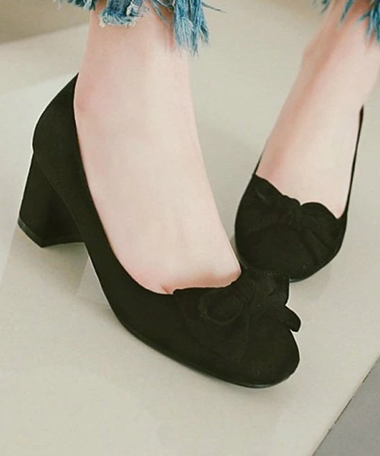 Wholesale ๐ BUTITI Black Block Heel Bow Pump - ๐ฉ Women ๐ฅฐ 2 Wholesale ๐ BUTITI Black Block Heel Bow Pump - ๐ฉ Women ๐ฅฐ - Image 2