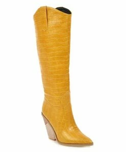 Brand new 🌟 BUTITI Yellow Crocodile Cowboy Boot - 👩 Women 🧨