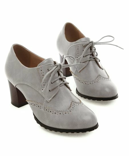 Outlet ๐งจ BUTITI Gray Heeled Oxford - ๐ฉ Women ๐คฉ 1 Outlet ๐งจ BUTITI Gray Heeled Oxford - ๐ฉ Women ๐คฉ