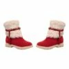Best Pirce 🛒 BUTITI Red Tassel-Accent Faux Fur-Contrast Boot - 👩 Women 🥰
