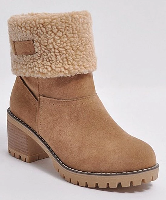 Outlet ๐ BUTITI Beige Faux Shearling Fold-Over Round-Toe Boot - ๐ฉ Women ๐ 2 Outlet ๐ BUTITI Beige Faux Shearling Fold-Over Round-Toe Boot - ๐ฉ Women ๐ - Image 2