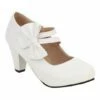 Coupon 🔔 BUTITI White Side-Bow Double-Strap Mary Jane Pump - 👩 Women 💯