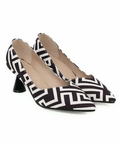 Deals ๐ BUTITI White & Black Abstract Geometric Pump - ๐ฉ Women ๐ฏ