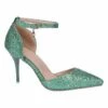 Best Sale 🎉 BUTITI Green Glitter Ankle-Strap D'Orsay Pump - 👩 Women 🔔