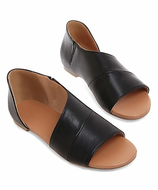 Top 10 🔥 BUTITI Black Assymetrical-Upper Pull-On 🩴 Sandal - 👩 Women 🔥 4 Top 10 🔥 BUTITI Black Assymetrical-Upper Pull-On 🩴 Sandal - 👩 Women 🔥 - Image 4