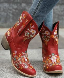 Top 10 ๐ BUTITI Red Floral Cowboy Boot - ๐ฉ Women ๐