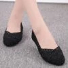 Best Sale 🎁 BUTITI Black Crochet Ballet Flat - 👩 Women 👍