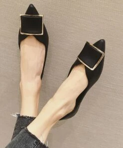 Best reviews of ๐คฉ BUTITI Black Square Medallion Pointed-Toe Flat - ๐ฉ Women ๐