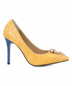 Best Pirce ๐ BUTITI Yellow & Blue Bit-Accent Pump - ๐ฉ Women โญ