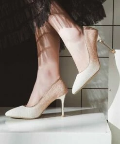 Outlet ๐ BUTITI White & Gold Ombrรฉ Sparkle Pump - ๐ฉ Women ๐ 7 Outlet ๐ BUTITI White & Gold Ombrรฉ Sparkle Pump - ๐ฉ Women ๐ -BUTITI Shop zu94494932 alt 2 tm1616609092