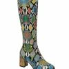 Deals ✔️ BUTITI Green & Blue Snake-Embossed Knee-High Boot - 👩 Women 🤩