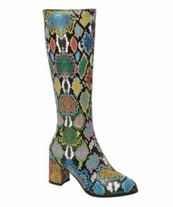 Deals ✔️ BUTITI Green & Blue Snake-Embossed Knee-High Boot - 👩 Women 🤩