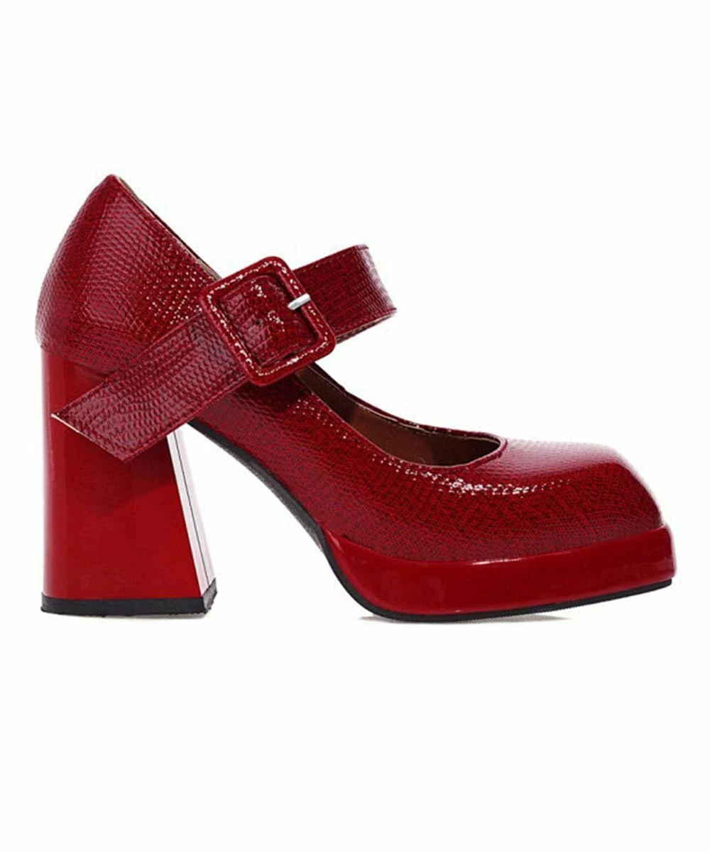 New ๐ BUTITI Red Buckle-Strap Block-Heel Platform Pump - ๐ฉ Women ๐ฏ 2 New ๐ BUTITI Red Buckle-Strap Block-Heel Platform Pump - ๐ฉ Women ๐ฏ - Image 2