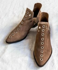 Best Pirce โ๏ธ BUTITI Khaki Grommet Studded Block-Heel Bootie - ๐ฉ Women ๐