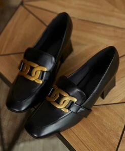 Best reviews of ⌛ BUTITI Black & Goldtone Link Loafer Pump - 👩 Women 🎁 -BUTITI Shop zu97151943 alt 3 tm1624543473