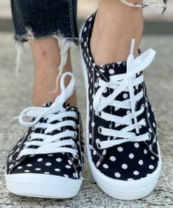 Best Sale 👏 BUTITI Black & White Polka Dot Low-Top 👟 Sneaker - 👩 Women 👏