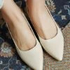 Cheapest ❤️ BUTITI Beige Pointed-Toe Kitten Heel - 👩 Women 💯