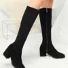 Best deal 👏 BUTITI Black Block-Heel Knee-High Boot - 👩 Women 🎁