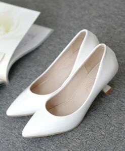 Deals 🌟 BUTITI White Kitten Heel - 👩 Women 🎁 -BUTITI Shop zu98796865 alt 3 tm1629308076