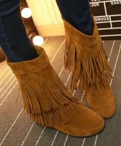 Best Pirce 🎉 BUTITI Yellow Fringe-Layer Boot - 👩 Women 😉