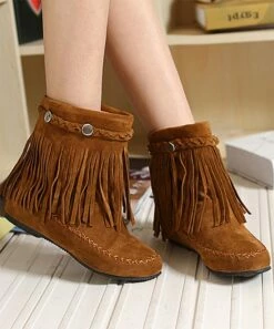 Best Pirce ๐ BUTITI Yellow Stud Fringed Ankle Boot - ๐ฉ Women ๐ฅ