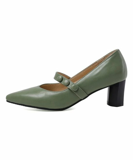Best deal โ๏ธ BUTITI Green Pointed-Toe Mary Jane - ๐ฉ Women ๐ 3 Best deal โ๏ธ BUTITI Green Pointed-Toe Mary Jane - ๐ฉ Women ๐ - Image 3