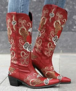 Best deal โจ BUTITI Red & Beige Heart Wings Embroidered Cowboy Boot - ๐ฉ Women ๐ 7 Best deal โจ BUTITI Red & Beige Heart Wings Embroidered Cowboy Boot - ๐ฉ Women ๐ -BUTITI Shop zu99731277 alt 2 tm1631994047