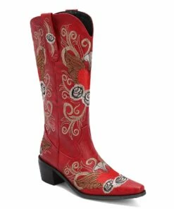 Best deal โจ BUTITI Red & Beige Heart Wings Embroidered Cowboy Boot - ๐ฉ Women ๐ 9 Best deal โจ BUTITI Red & Beige Heart Wings Embroidered Cowboy Boot - ๐ฉ Women ๐ -BUTITI Shop zu99731277 alt 4 tm1631994047