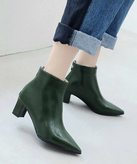 New 💯 BUTITI Green Block-Heel Bootie - 👩 Women 🌟 1 New 💯 BUTITI Green Block-Heel Bootie - 👩 Women 🌟