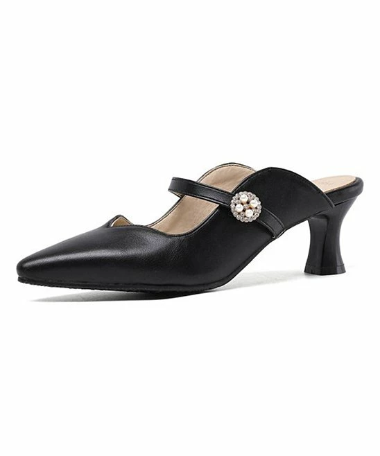 Discount ๐ฏ BUTITI Black Embellished-Strap Mule - ๐ฉ Women ๐ 2 Discount ๐ฏ BUTITI Black Embellished-Strap Mule - ๐ฉ Women ๐ - Image 2